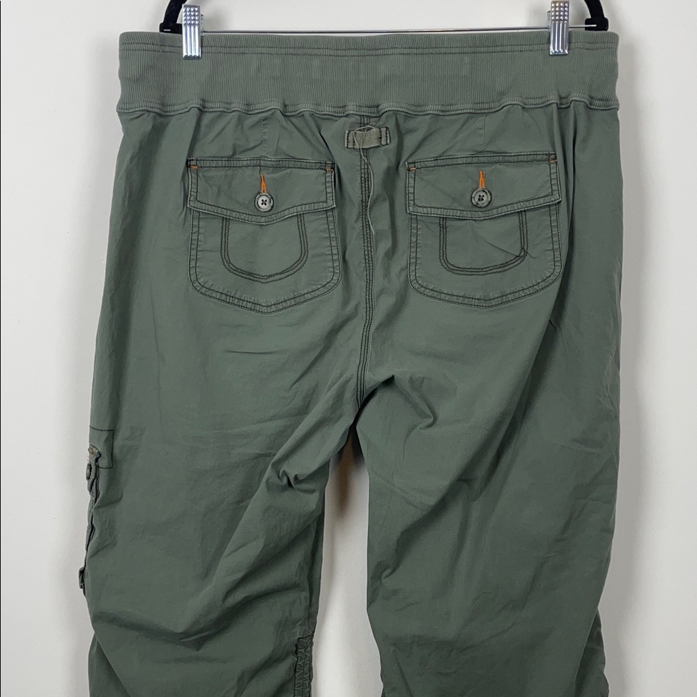 Old Navy Vtg Drawstring Coin Pocket Hiking Women's 2XL Green Cargo Jogger Pants - Picture 10 of 12